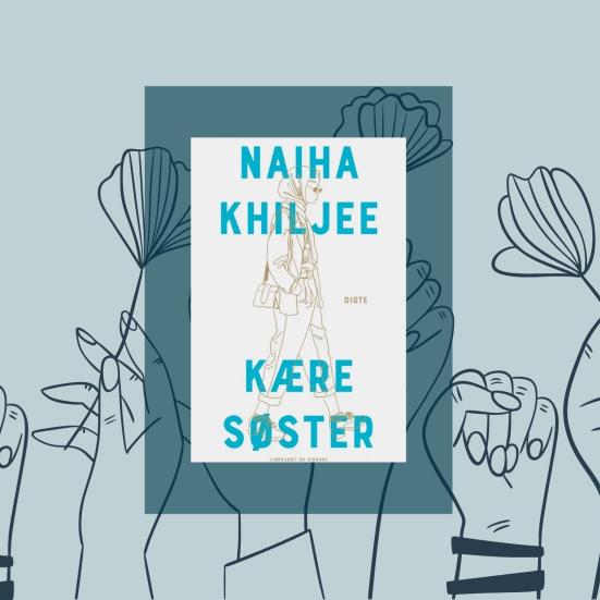 Bogens forside med baggrund af kvindehænder med kampudtryk.